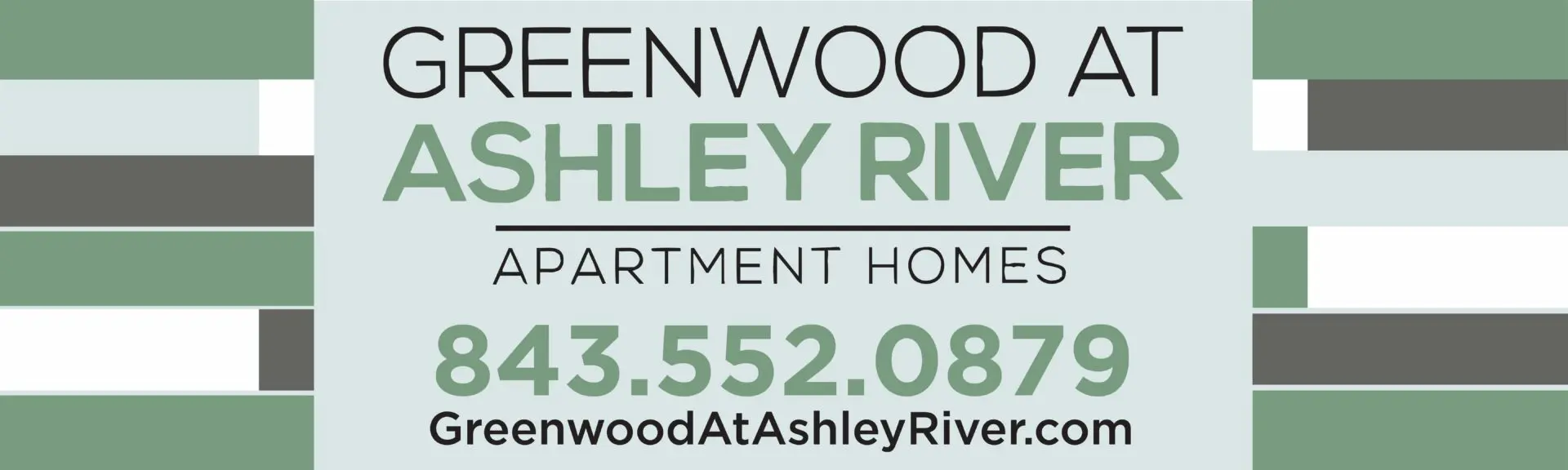 Greenwood at Ashley River apartment advertisement.