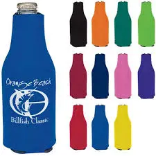 Colorful bottle sleeves in various colors.