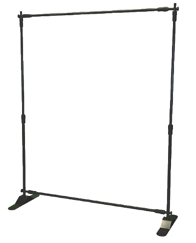 Clothes rack with adjustable height and base.