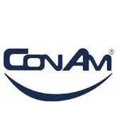 ConAm logo with smile design element.