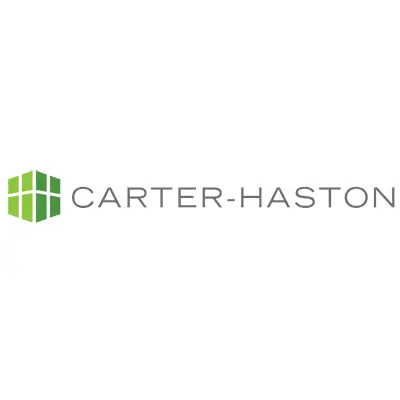Carter-Haston green and gray logo.