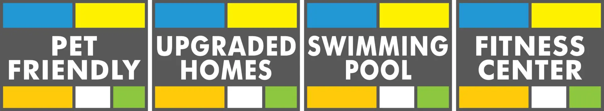 Pet friendly, upgraded homes, pool, fitness center.