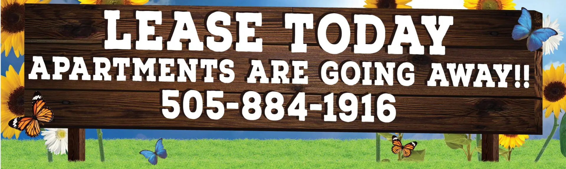 Lease today, apartments available, call now.