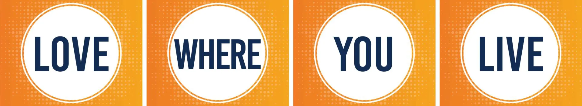 Love where you live text design.