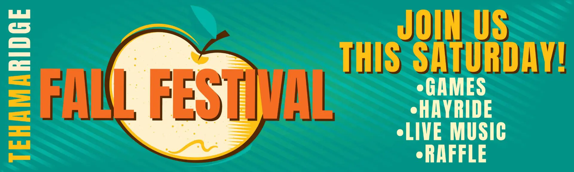 Tehama Ridge Fall Festival event banner.