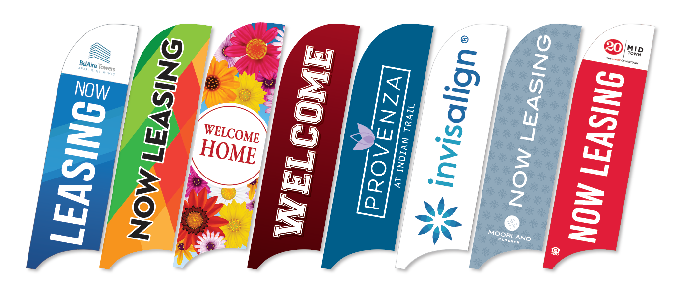 Colorful promotional and welcome banners displayed.