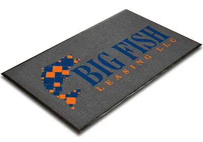 Big Fish Leasing LLC logo floor mat.
