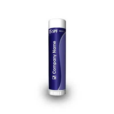 Lip balm tube with SPF 15 label.