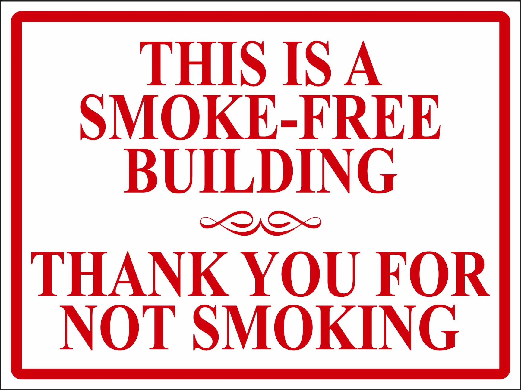 Smoke-free building sign, no smoking allowed.