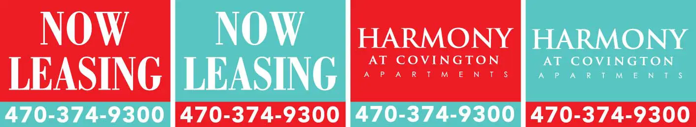 Now leasing Harmony at Covington apartments.