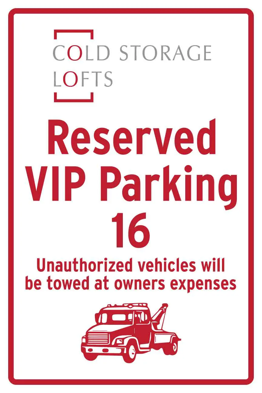 Reserved VIP Parking 16 sign.