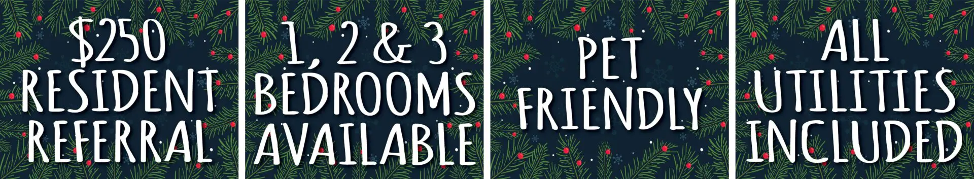 Apartment features: referral, bedrooms, pet-friendly, utilities included.