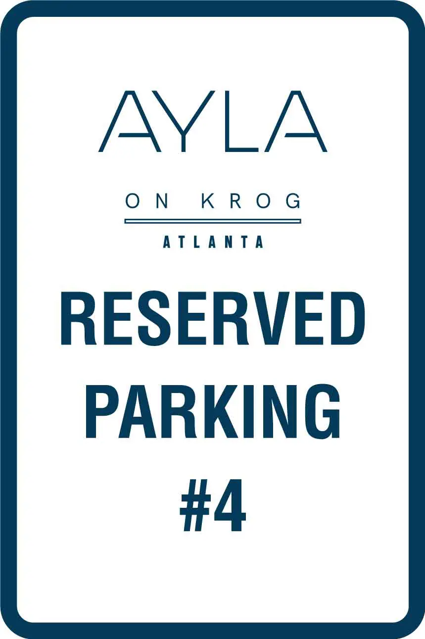 Reserved parking sign for Ayla on Krog.