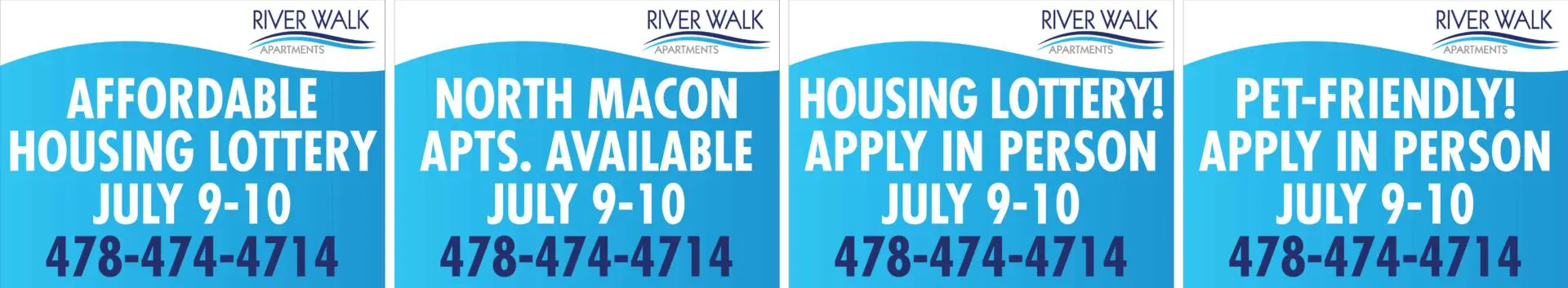 Affordable housing lottery information, apply in person.