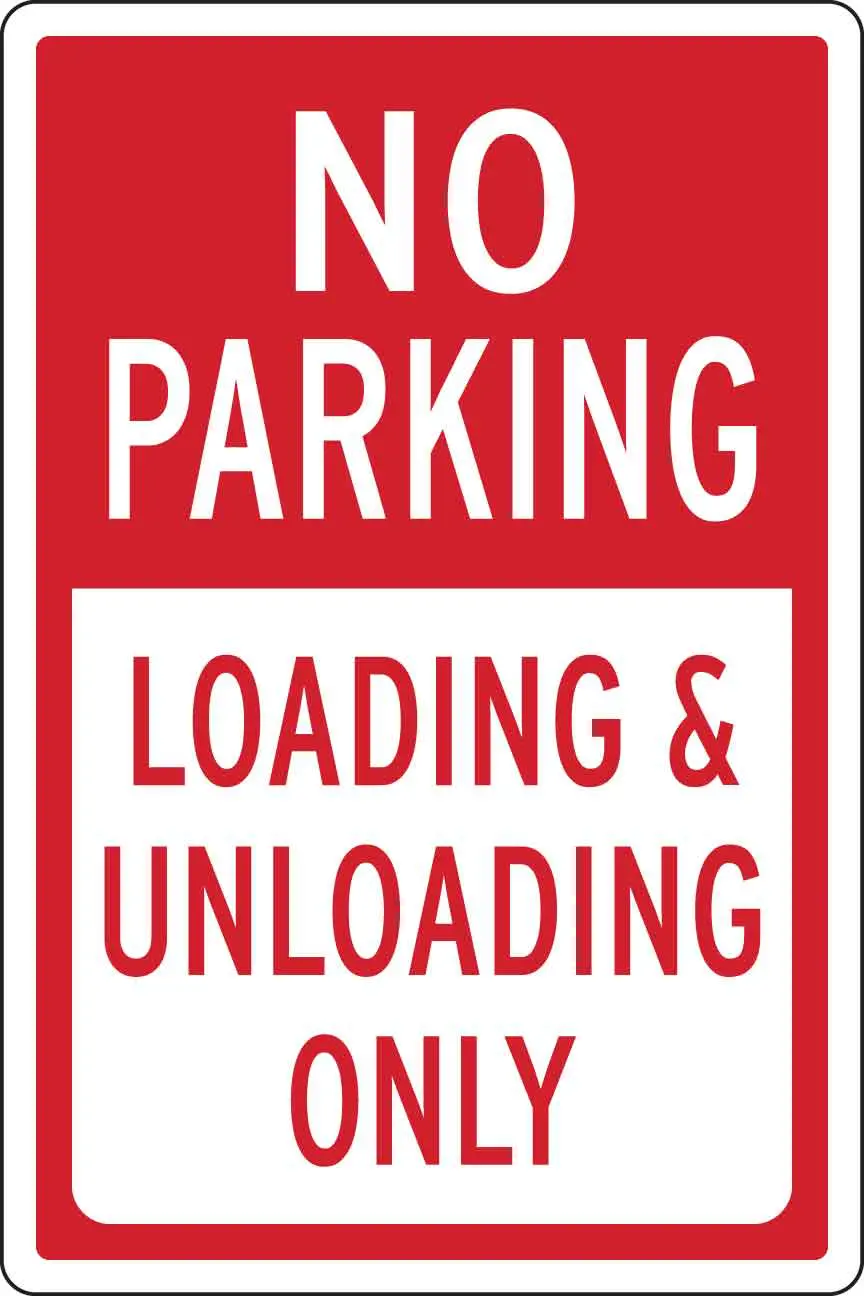 No parking, loading and unloading only.
