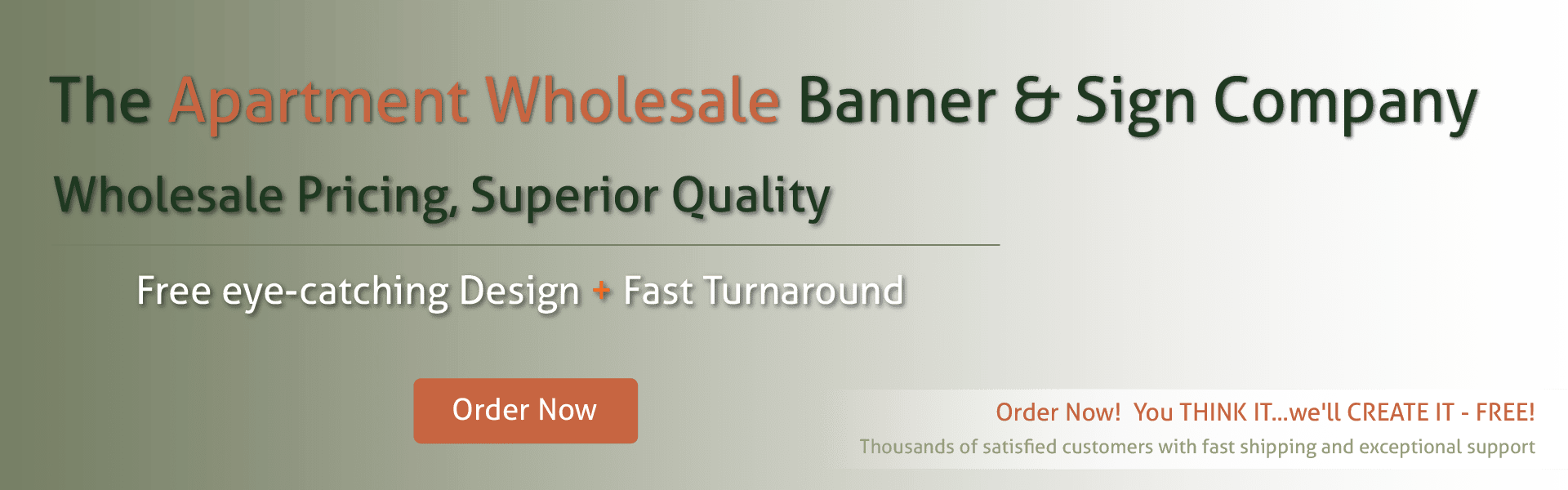 Apartment Wholesale Banner & Sign Company Advertisement
