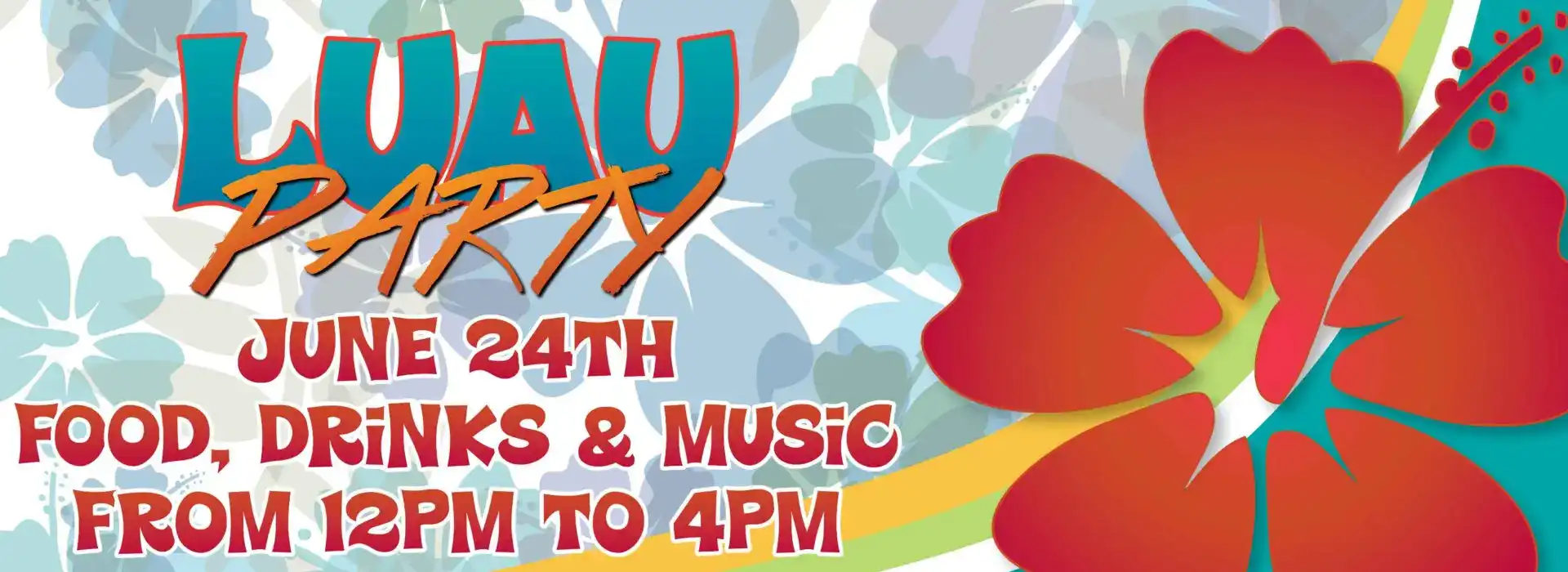 Colorful promotional poster for a food and music event on August 24th.