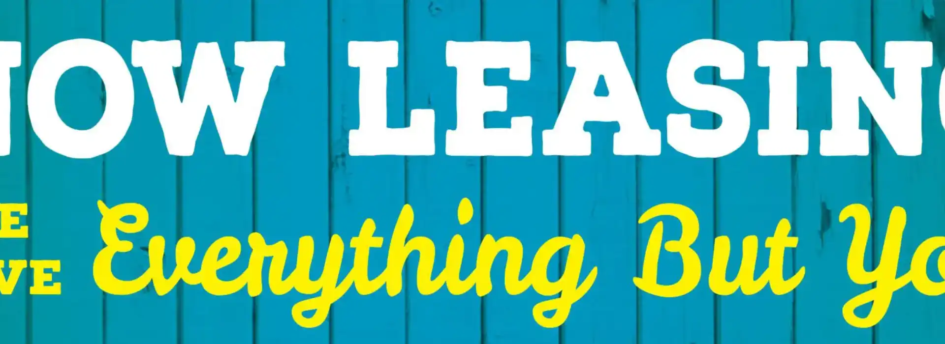 A partial motivational quote with bold white and yellow text on a blue background.