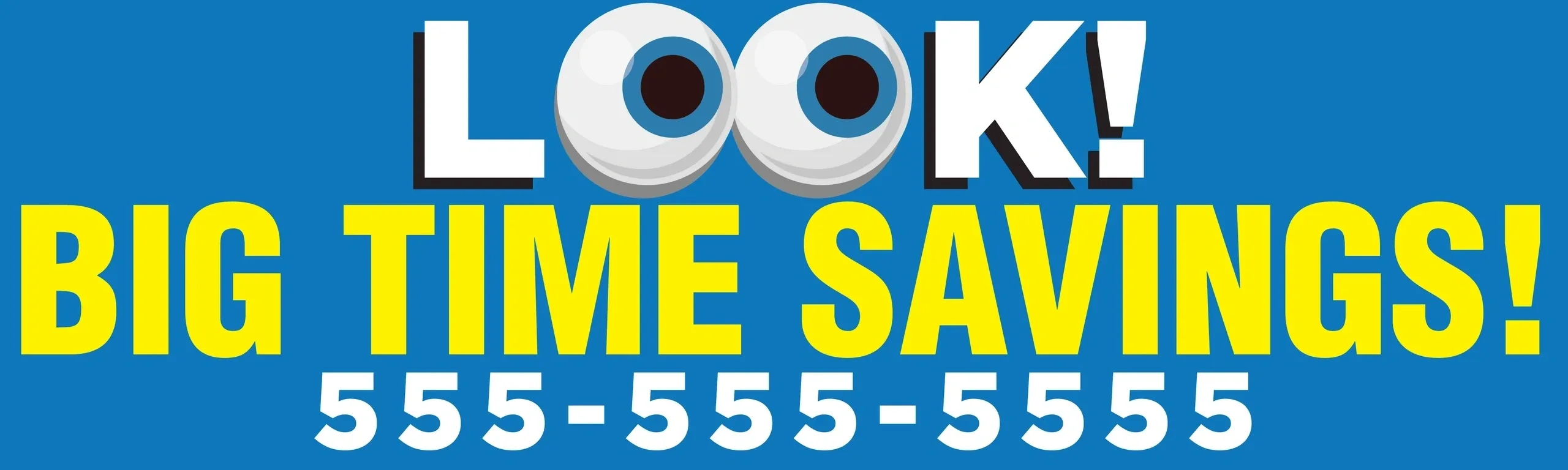 Advertisement for big time savings promotion.