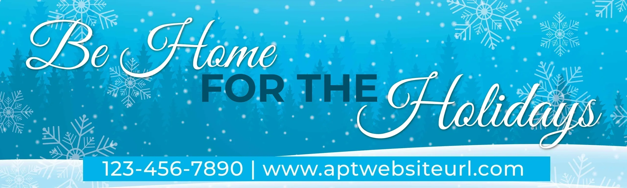 Be home for the holidays banner.